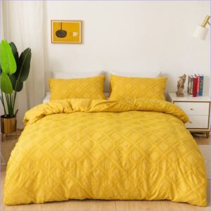 Housse de couette jaune élégante