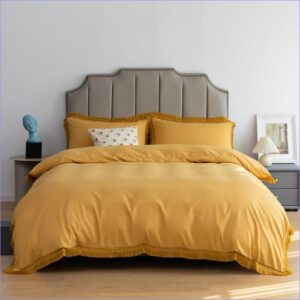 Housse de Couette Jaune Safran élégante