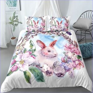housse de couette lapin champêtre