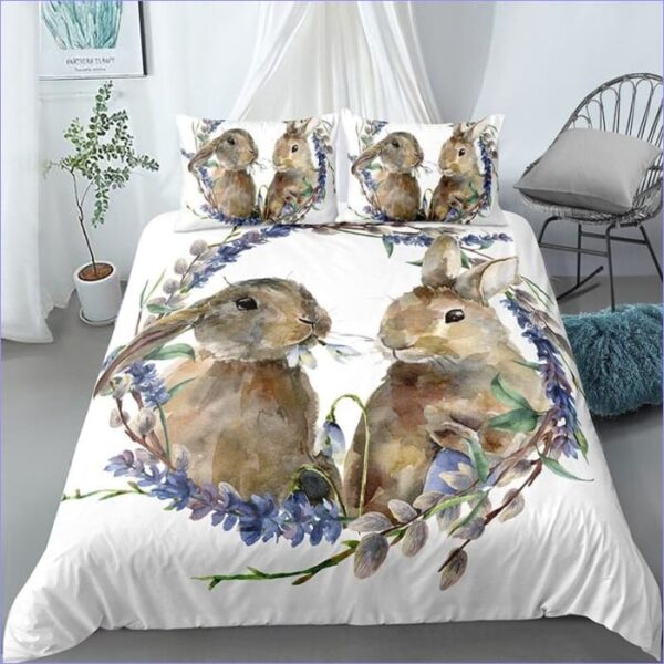 housse de couette lapin couple