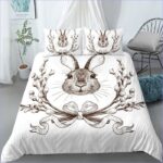 Housse de couette lapin crayonné