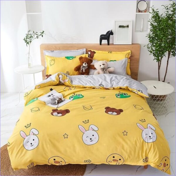 housse de couette lapin jaune