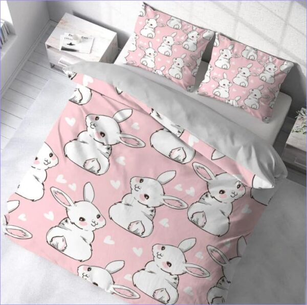 housse de couette lapin tendresse