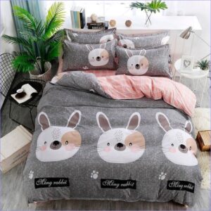 Housse de Couette Lapinou Gris