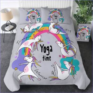 housse de couette licorne yoga