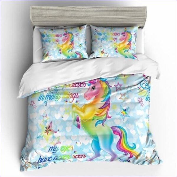 housse de couette licorne cabrée