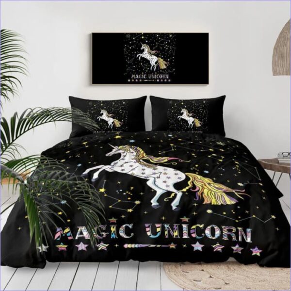 housse de couette licorne constellation