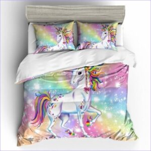 Housse de Couette Licorne ciel étoilé