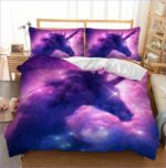 housse de couette licorne rose