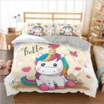 Housse de Couette Licorne Manga Hello