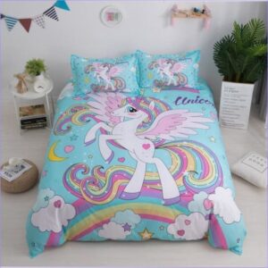 housse de couette licorne poney volant