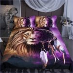 housse de couette lion capteur de rêves