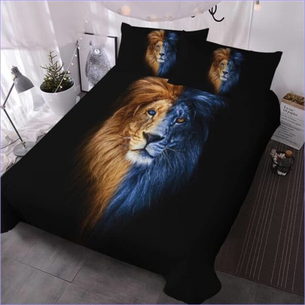 housse de couette lion dualité