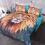 housse de couette lion nuit étoilé