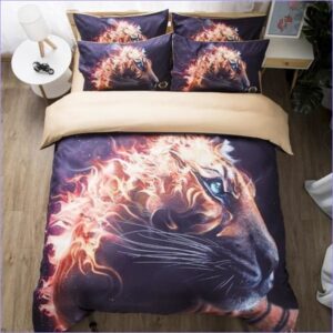 housse de couette Lion on Fire