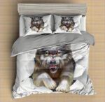 housse de couette loup en mouvement