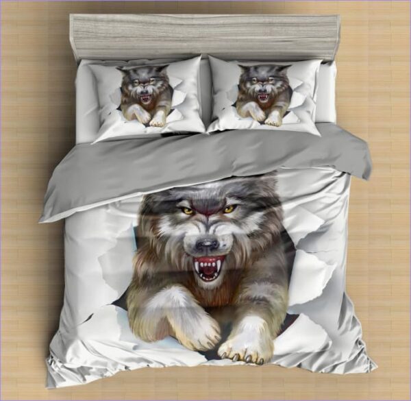 housse de couette loup en mouvement