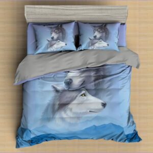 housse de couette loup bleue