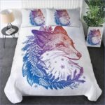 housse de couette loup bohème blanc