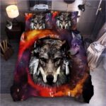 housse de couette loup chef de tribu
