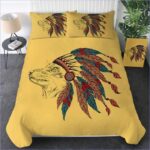 housse de couette loup chef indien