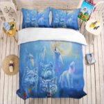 housse de couette loup chien de traîneau