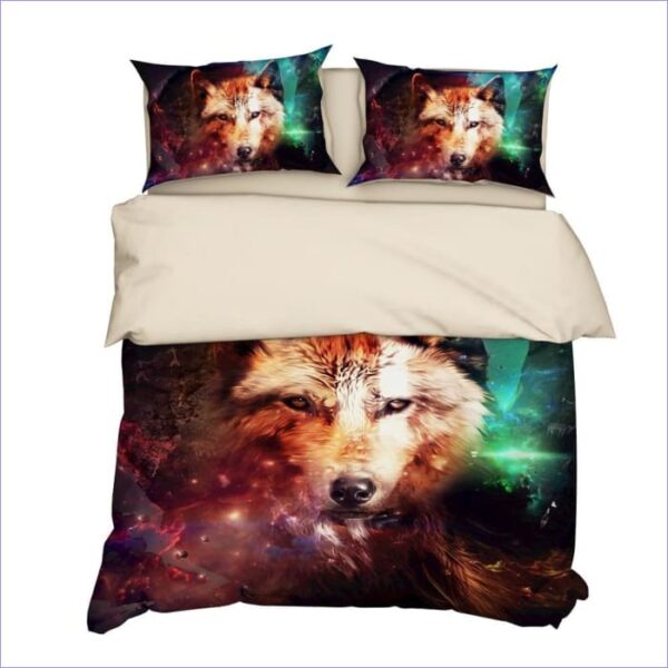 housse de couette loup cosmique