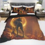 housse de couette loup de feu