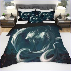 housse de couette loup des neiges