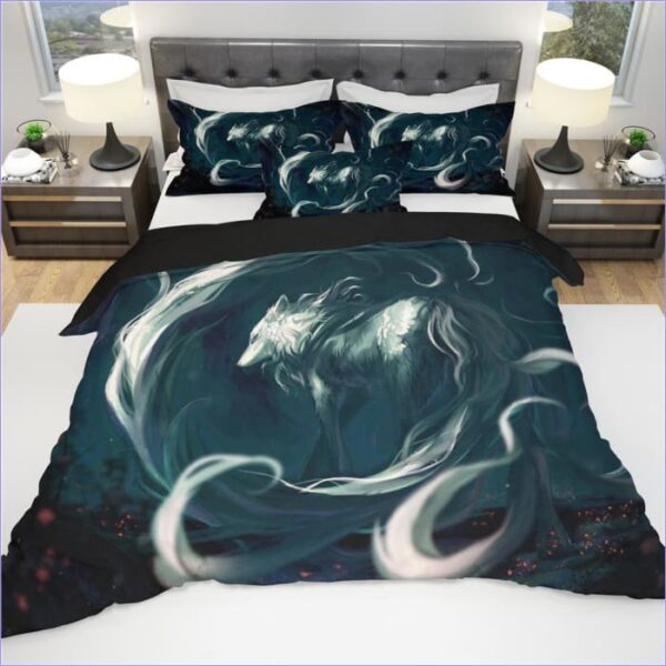 housse de couette loup des neiges