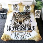 housse de couette loup fier libre