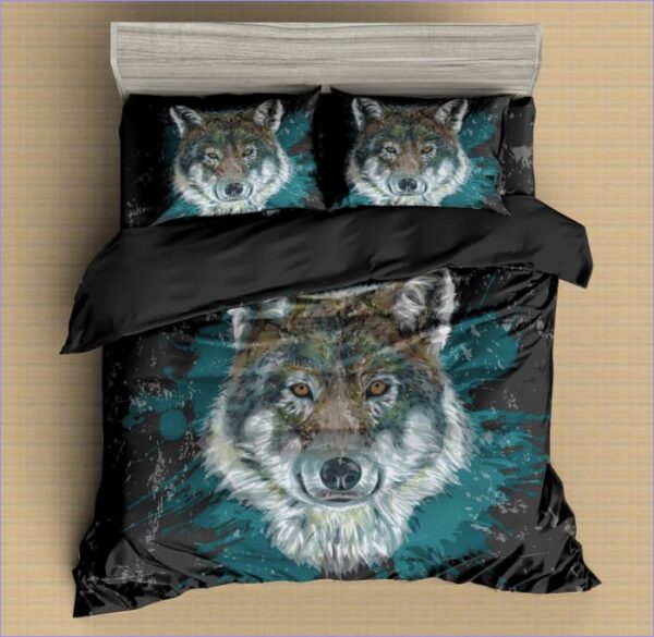 housse de couette loup graph