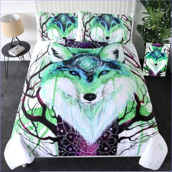 Housse de Couette Loup Green Spirit