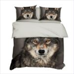 housse de couette loup gris