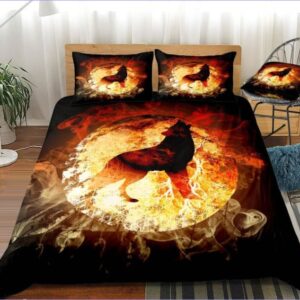 housse de couette loup flamboyant