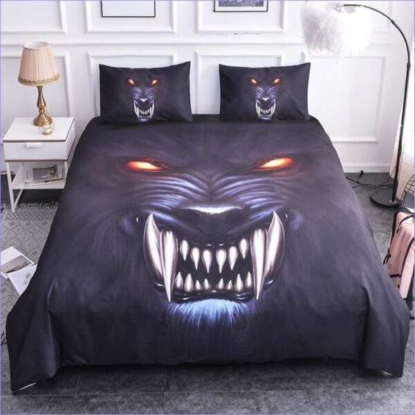 housse de couette loup prédateur