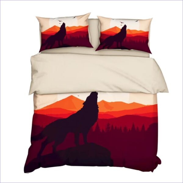 housse de couette loup pyramides