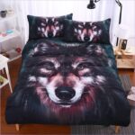 housse de couette loup réaliste