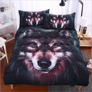 housse de couette loup réaliste