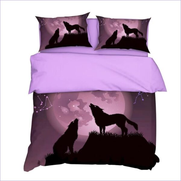 Housse de Couette Loup Rose