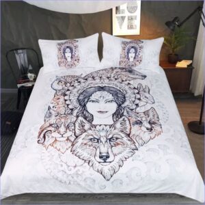 Housse de Couette Loup style Bohème