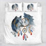 housse de couette loup stylisé