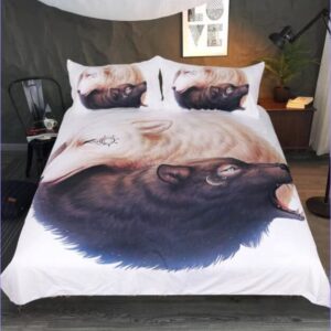 Housse de Couette Loup Yin & Yang