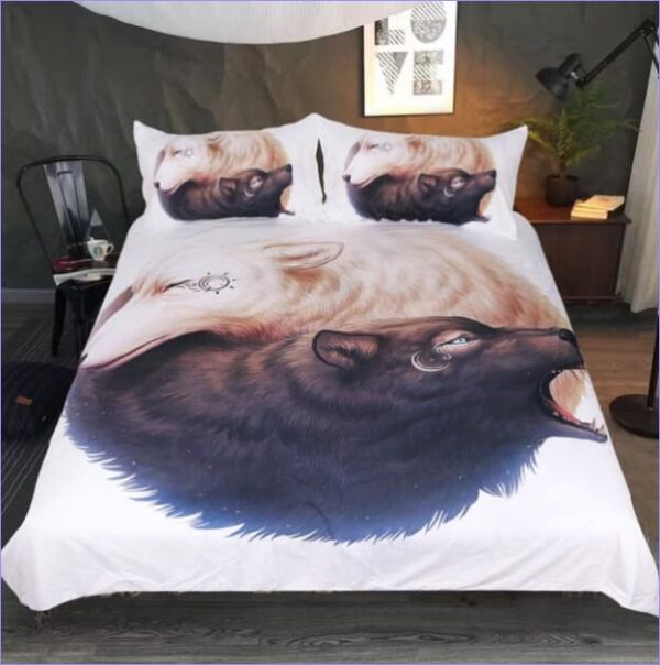 Housse de Couette Loup Yin & Yang