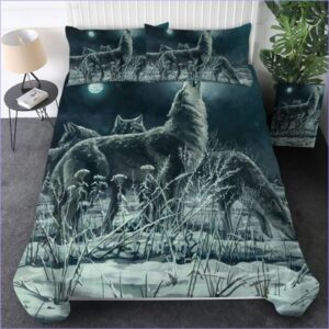 housse de couette loups toundra