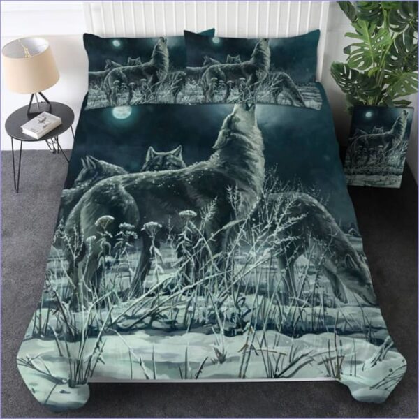 housse de couette loups toundra