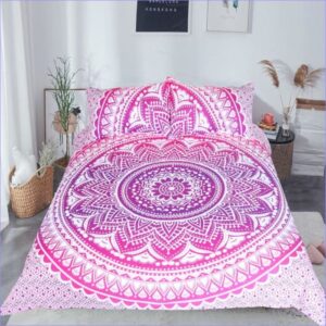 housse de couette mandala rose clair