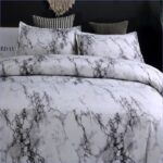 housse de couette marbre blanc luxe