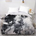 housse de couette marbre noir et blanc