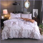 housse de couette marbre taupe luxe